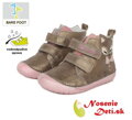 Dívčí barefoot kotníkové boty D.D.Step Bronze Liška 070-534. Vhodné pro normální/široká chodidla. Tyto boty mají vodoodpudivou povrchovou úpravu.
