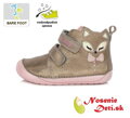 Dívčí barefoot kotníkové boty DD Step Bronze Liška 070-534