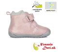 Dievčenské barefoot jarné jesenné topánky DD Step Ružovostrieborné Líška 070-534A