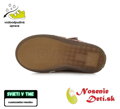 Dívčí kotníkové kožené boty D.D. Step Bronze Duhová cesta 049-374A