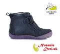 Dievčenské prechodné členkové kožené topánky DD Step Violet Tmavomodré 050-339