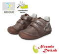 Barefoot topánky jarné jesenné dievčenské DD Step Bronze Srdiečka 073-328B