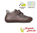 Barefoot topánky jarné jesenné dievčenské DD Step Bronze Srdiečka 073-328B