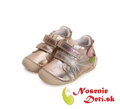 Barefoot alternatíva obuv dievčenské prechodné topánky DD Step Champagne Kvietok 015-41540B