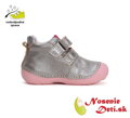 Dievčenské jarné jesenné kožené topánky D.D. Step Champagne  015-42400B