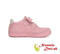 Dívčí kožené celoroční boty D.D. Step Růžové Queen Kvítky 040-41475A