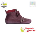 Dievčenské barefoot členkové prechodné topánky D.D. Step  Vínové 063-42517