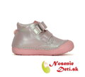Dievčenské jarné jesenné kožené topánky D.D.Step Perleťovoružové Psík 066-41382B