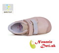 Dievčenské prechodné barefoot kožené topánky D.D. Step Svetloružové Motýľ 073-41984