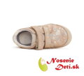 Dievčenské prechodné kožené topánky D.D. Step Cream Hviezdy 078-41678B