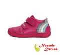 Dievčenské prechodné kožené topánky D.D. Step Tmavoružové Dúha 082-41652A