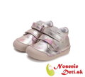 Dievčenské prechodné topánky D. D. Step Cream Motýle 066-51151A