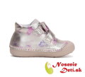 Dievčenské prechodné topánky D. D. Step Cream Motýle 066-51151A