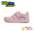 Dievčenská blikajúca obuv D.D. Step svietiace topánky Baby Pink Dúha 068-51865