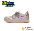 Dievčenská blikajúca obuv D.D. Step svietiace topánky Cream Dúha 068-51865B