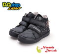 Dievčenská blikajúca obuv D.D. Step svietiace topánky Black Unicorn 068-52459B