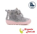 Dievčenské zateplené kožené topánky D.D. Step Strieborné 071-52810