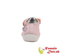 Dievčenské prechodné kožené topánky D.D. Step Baby Pink Srdiečka 082-51834A