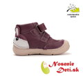 Dievčenské prechodné kožené topánky D.D. Step Violet Vínové 082-52873A