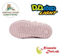 Dievčenské blikajúce svietiace kožené topánky D.D. Step Baby Pink Unicorn 050-61970A