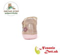 Dívčí celoroční kožené boty D. D. Step Champagne Kvítečka 066-61993A
