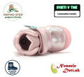 Dívčí vyteplené kožené boty D.D.Step Rose Gold Duhová cesta 082-62750A