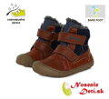 Chlapecké zimní barefoot boty D.D.Step Hnedé s hvězdou W073-688