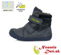 Chlapecké zimní barefoot boty D.D.Step W073-688A Modré s hvězdou