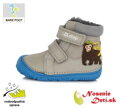 Detské chlapčenské zimné barefoot topánky DD Step Šedé Džungľa 073-457