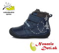 Chlapecké zimní boty alternativa barefoot D.D.Step Tmavě modré Stíhačky W015-376A