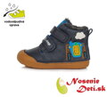 Chlapecké zimní boty barefoot alternativa D.D.Step Tmavě modré Traktor 066-359A