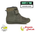 Detské chlapčenské zimné topánky DD Step Khaki Dino 078-328A