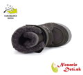 Chlapčenské vyššie kožené zimné topánky D.D. Step Dark Grey W068-42921