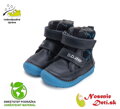 Chlapčenské zimné kožené topánky čižmy D.D. Step Royal Blue Vesmír W071-42680B