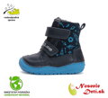 Chlapčenské zimné kožené topánky čižmy D.D. Step Royal Blue Vesmír W071-42680B
