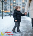 Chlapčenské zimné topánky barefoot alternatíva D.D. Step Khaki Dino 066-52525B