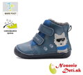 Barefoot zimné vyššie členkové topánky D.D. Step Royal Blue Wolf 070-52893