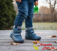 Barefoot dětské zimní vyšší kotníkové boty D.D. Step Royal Blue Wolf 070-52893