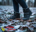 Detské unisex zimné členkové topánky D.D. Step Black 082-52674