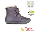 Dívčí zimní barefoot boty  DD Step Violet Oslík 063-511A