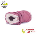 Detská zimná obuv dievčenské kožené topánky DD Step Ružové Kvety 071-754B.