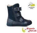 Dievčenské kožené zimné topánky čižmy DD Step Tmavomodré 068-345 