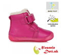 Dievčenské zimné barefoot topánky DD Step Ružové Líška 070-353