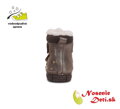 Dievčenské zimné kožené topánky D.D. Step Bronze Vločky 049-42729A