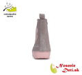 Dievčenské zimné kožené čižmy D. D. Step Champagne Srdiečka W071-42973A