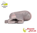 Dievčenské zimné kožené čižmy D. D. Step Champagne Srdiečka W071-42973A