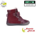 Dievčenské zimné kožené členkové topánky D.D. Step Raspberry Kométa 078-42604A