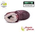 Dievčenské zimné kožené členkové topánky D.D. Step Raspberry Kométa 078-42604A