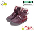 Dievčenské zimné kožené členkové topánky D.D. Step Raspberry Kométa 078-42604A