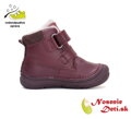 Dievčenské zimné kožené topánky D.D. Step Raspberry Mačiatko 082-42774A